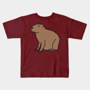 Animals with Sharp Teeth Capybara Kids T-Shirt